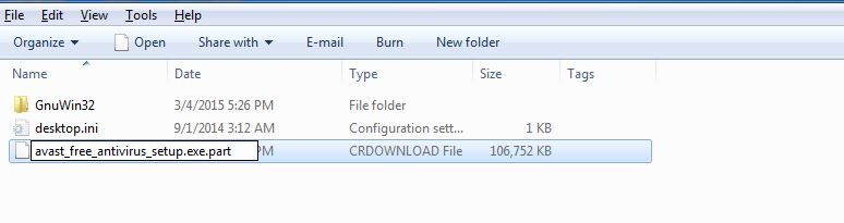 Crdownloadファイルを開く